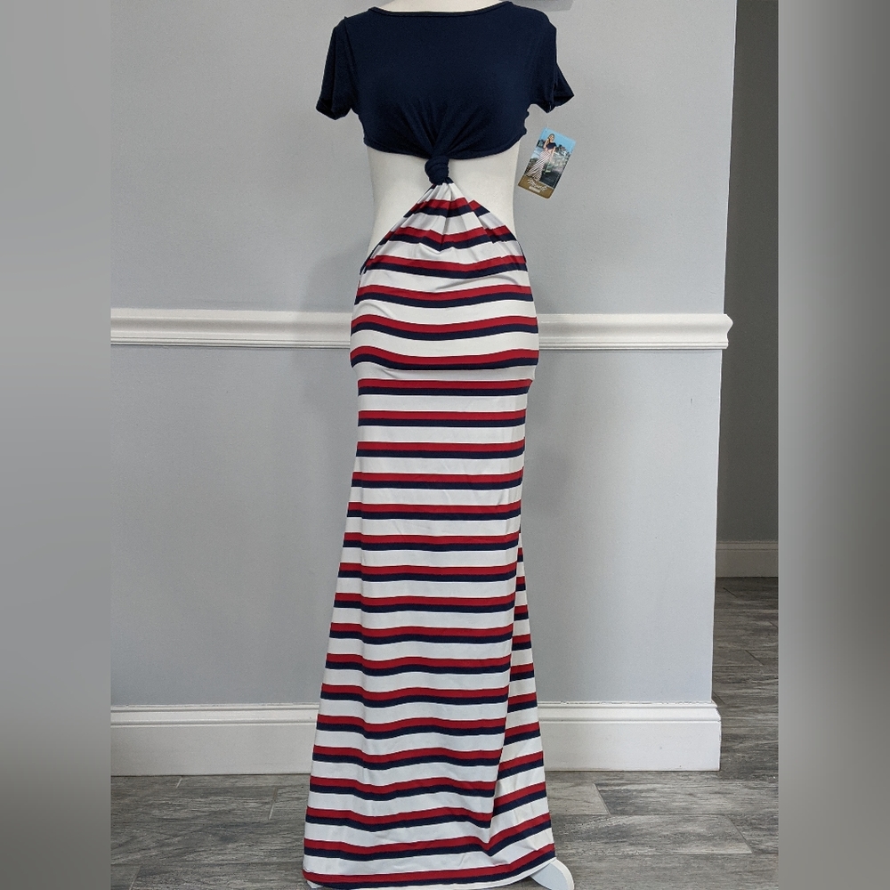 RWB Navy Stripes Maxi Dress